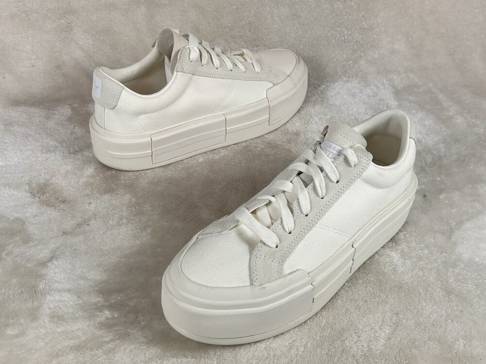 Converse All Star Cruise OX Shoes M 9.5 W 11 Canvas Platform Cream A08788C